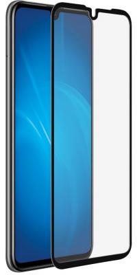 Закаленное стекло с цветной рамкой (fullscreen) для Huawei P30 Lite DF hwColor-97 (black)