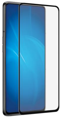 Закаленное стекло с цветной рамкой (fullscreen) для Samsung Galaxy A80 DF sColor-77 (black)