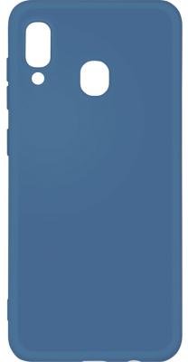 Чехол-накладка для Samsung Galaxy A20/A30 DF sOriginal-02 Blue клип-кейс, силикон, микрофибра
