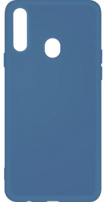 Чехол-накладка для Samsung Galaxy A20s DF sOriginal-05 Blue клип-кейс, силикон, микрофибра