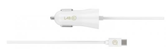 Автомобильное зарядное устройство LAB.C LABC-585-GD USB-C USB 2.4А золотой белый