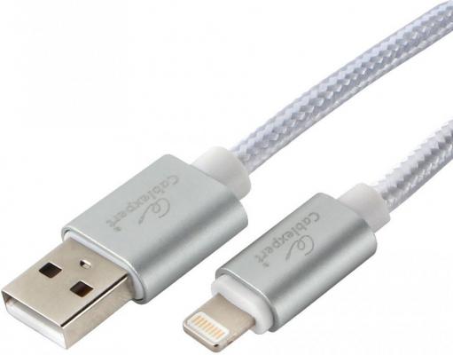 Кабель USB 2.0 Lightning 1м Cablexpert CC-U-APUSB01S-1M круглый серебристый