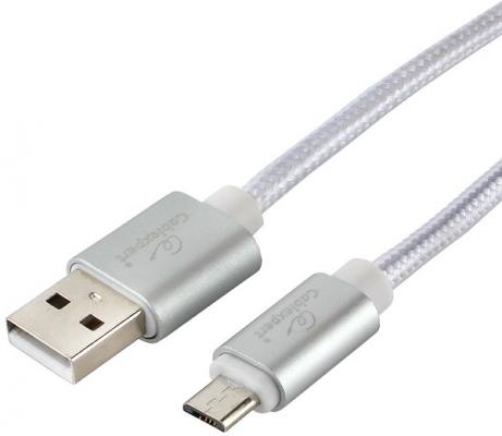 Кабель USB 2.0 microUSB 1.8м Cablexpert CC-U-mUSB01S-1.8M круглый серебристый