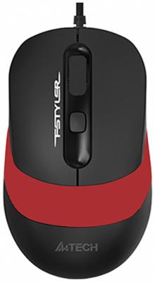 Мышь проводная A4TECH Fstyler FM10 чёрный красный USB