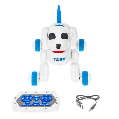 Интерактивная собака-робот с пультом ДУ Toby, синяя (8205-blue: DEFA)