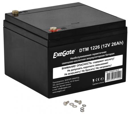 Exegate EX282971RUS Exegate EX282971RUS Аккумуляторная батарея ExeGate DTM 1226 (12V 26Ah), клеммы под болт М5