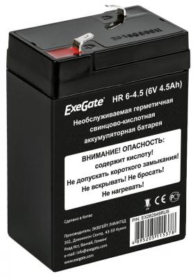 Exegate EX282949RUS Exegate EX282949RUS Аккумуляторная батарея ExeGate HR 6-4.5 (6V 4.5Ah), клеммы F1