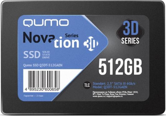 Твердотельный накопитель SSD 2.5" 512 Gb QUMO Novation Read 560Mb/s Write 540Mb/s 3D NAND TLC (Q3DT-512GAEN )