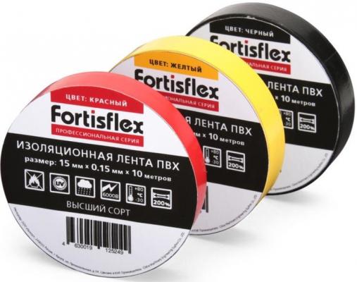 Fortisflex 71228 Изолента ПВХ 15x0.15х10 черная (Fortisflex)