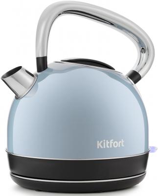 Чайник электрический KITFORT КТ-696-2 2150 Вт голубой 1.7 л металл