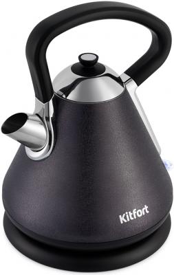 Чайник электрический KITFORT КТ-697-1 2150 Вт чёрный 1.7 л нержавеющая сталь