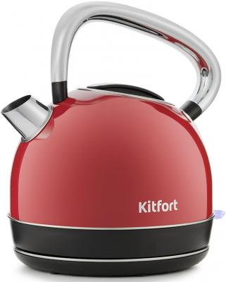 Чайник электрический KITFORT КТ-696-1 2150 Вт красный 1.7 л нержавеющая сталь