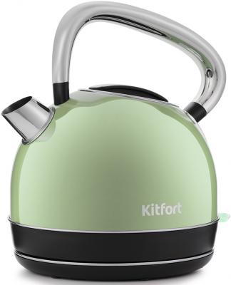 Чайник электрический KITFORT КТ-696-3 2150 Вт салатовый 1.7 л нержавеющая сталь
