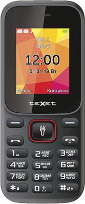 teXet TM-124 черный-красный Мобильный телефон