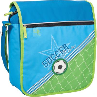 Школьная сумка Erich Krause Soccer голубой салатовый 37222