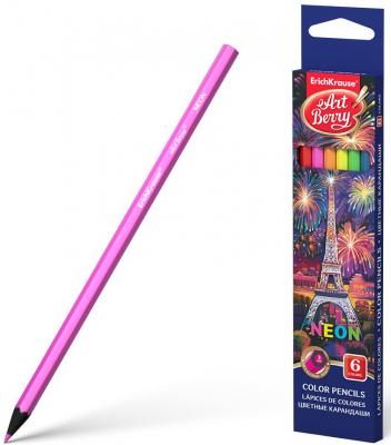 Цветные карандаши шестигранные ArtBerry® Neon 6 цветов