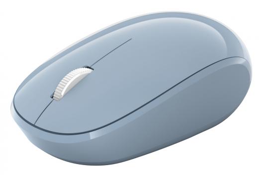 Мышь проводная Microsoft Lion Rock Ergonomic голубой USB