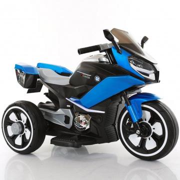 Мотоцикл трехколесный черно-голубой 6V7AH, 20W*2, музыка, свет, USB, MP3