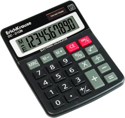 Дубль Калькулятор настольный 10-разрядов ErichKrause® DC-310N (в коробке по 1 шт.)