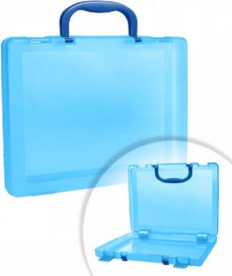 Бокс для документов Стамм КС17 A4 280x375x75мм голубой/тонированный пластик