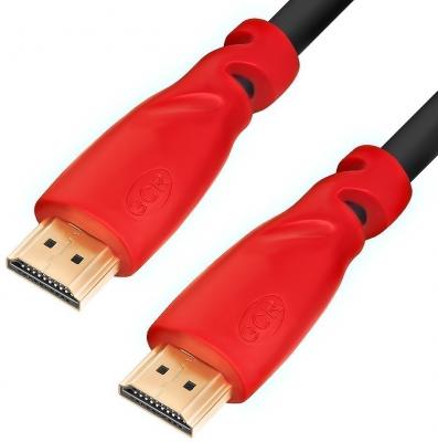 Кабель HDMI 0.3м Green Connection GCR-HM3012-0.3m круглый черный/красный