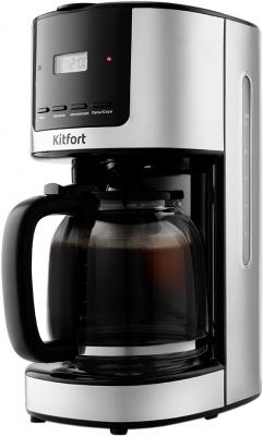 Кофеварка KITFORT КТ-735 серебристый черный