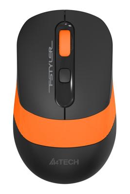 Мышь беспроводная A4TECH Fstyler FG10S чёрный оранжевый USB + радиоканал