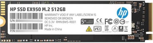 Твердотельный накопитель SSD M.2 512 Gb HP EX950 Read 3500Mb/s Write 2250Mb/s 3D NAND TLC (5MS22AA)