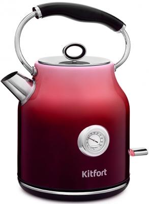 Чайник электрический KITFORT КТ-679-1 2200 Вт красный 1.7 л нержавеющая сталь