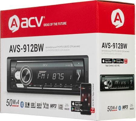 Автомагнитола ACV AVS-912BW 1DIN 4x50Вт