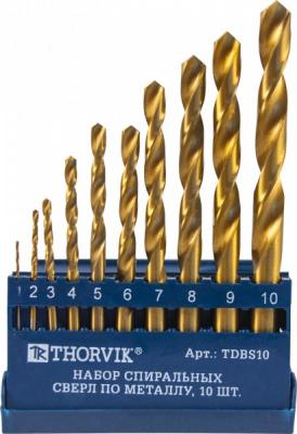 Thorvik TDB010 Сверло спиральное по металлу HSS, d1.0 мм  (Упаковка 10 штук)