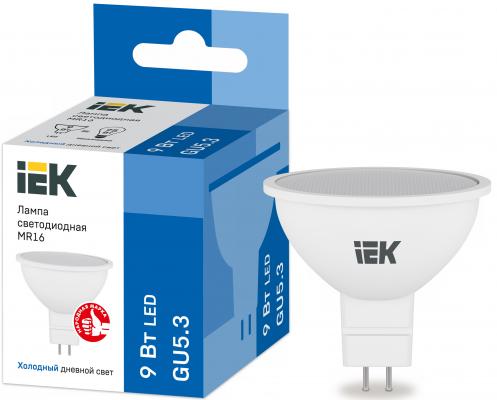 Лампа светодиодная рефлекторная IEK LLE-MR16-5-230-65-GU5 GU5.3 9W 6500K