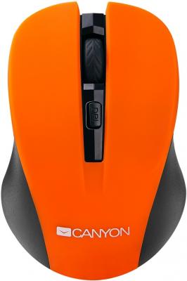 Мышь беспроводная Canyon CNE-CMSW1 оранжевый USB + радиоканал