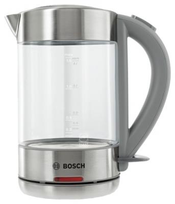 Чайник электрический Bosch TWK7090B 2200 Вт серебристый 1.5 л металл/стекло