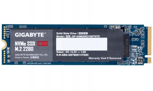 Твердотельный накопитель SSD M.2 1 Tb GigaByte GP-GSM2NE3100TNTD Read 2500Mb/s Write 2100Mb/s 3D NAND TLC