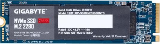 Твердотельный накопитель SSD M.2 256 Gb GigaByte NVMe SSD Read 1700Mb/s Write 1100Mb/s 3D NAND TLC (GP-GSM2NE3256GNTD)