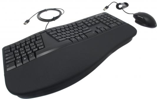 Клавиатура + мышь Microsoft Ergonomic Keyboard Kili & Mouse LionRock клав:черный мышь:черный USB Multimedia