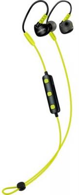 Bluetooth спортивные наушники с микрофоном, длина кабеля 0,3 м,  лайм