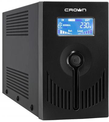 Источник бесперебойного питания Crown CMU-SP650EURO LCD USB 650VA Черный (6970963382113)