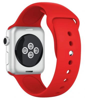 Ремешок силиконовый для Apple Watch (38-40мм) DF iClassicband-01 (red)