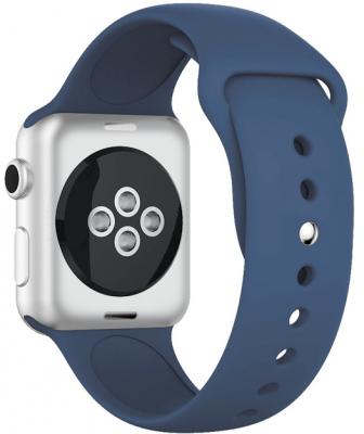 Ремешок силиконовый для Apple Watch (42-44мм) DF iClassicband-02 (blue)