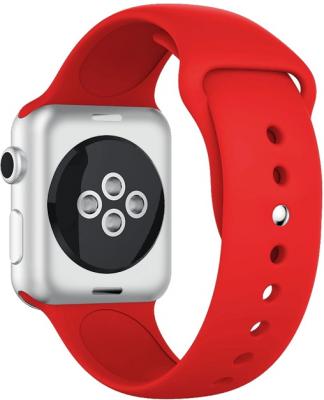 Ремешок силиконовый для Apple Watch (42-44мм) DF iClassicband-02 (red)