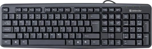 Клавиатура проводная Defender Element HB-520 USB черный