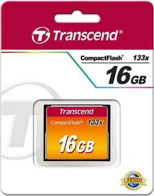 Карта памяти Compact Flash 16Gb Transcend 133x Type I TS16GCF133