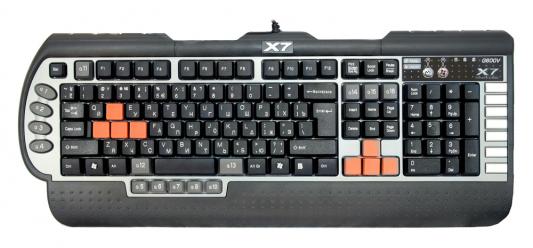 Клавиатура проводная A4TECH X7-G800V USB черный
