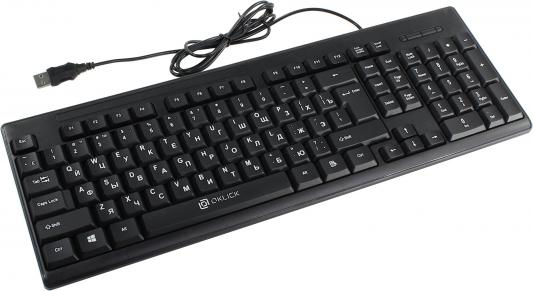 Клавиатура проводная Oklick 110M USB черный