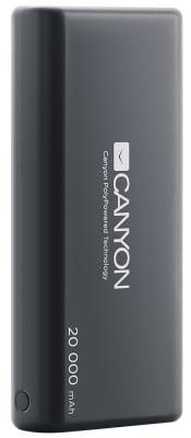 Внешний аккумулятор Power Bank 20000 мАч Canyon CNS-CPBP20B черный