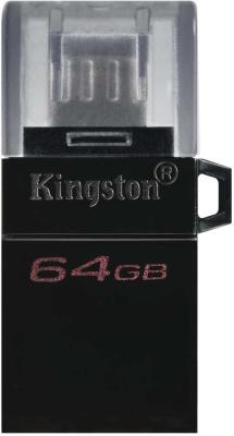Флешка 64Gb Kingston DTDUO3G2 USB 3.0 microUSB черный