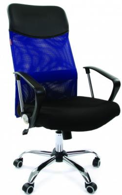 Кресло офисное Chairman 610 15-21 чёрный с синим