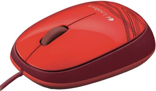 Мышь проводная Logitech M105 красный USB